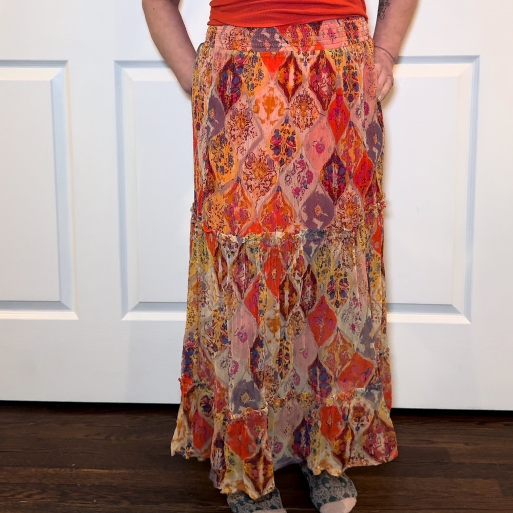 Free People - 'The Great Escape' - Printed Maxi Skirt - XS - Picture 3 of 10